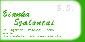 bianka szalontai business card